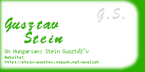 gusztav stein business card